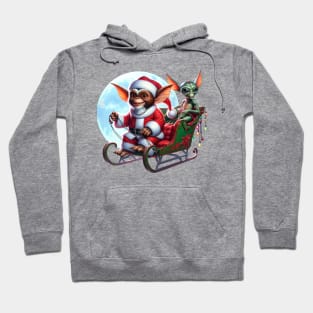 Christmas Gremlin and Alien Hoodie